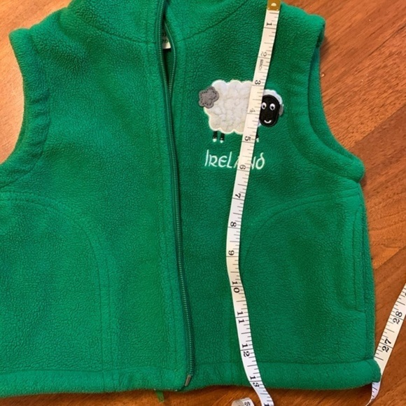 Irish farmyard friends green fleece vest XS - Picture 9 of 10